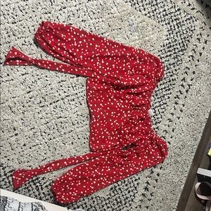 No Boundaries Red Floral Mini Skirt